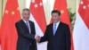 新加坡总理李显龙2019年4月29日在北京会见中国国家主席习近平。（媒体联访照片）