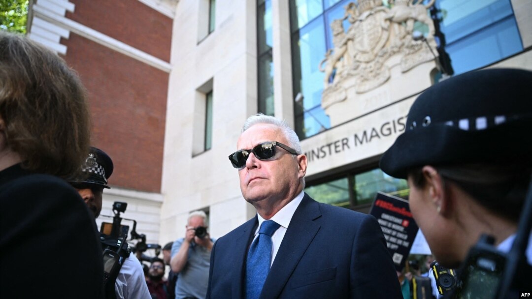 Former BBC news anchor Huw Edwards leaves after a hearing at Westminster Magistrates' Court in London on July 31, 2024. 