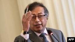 FILE - Colombian President Gustavo Petro speaks at an event in Washington, April 19, 2023.