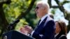U.S. President Joe Biden speaks in the Rose Garden of the White House in Washington, May 25, 2023, on his intent to nominate U.S. Air Force Chief of Staff General CQ Brown Jr. to serve as the next chairman of the Joint Chiefs of Staff.