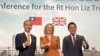 英国前首相特拉斯访问台湾展现支持之意，引起北京剧烈反弹。（美国之音特约记者杨安摄影）
