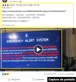 Captura de desinformación en redes.