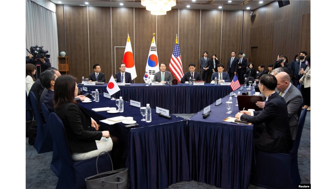 미한일 북핵 수석대표가 7일 서울 외교부 청사에서 회동했다.