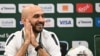 Coach Walid Regragui ya ba Lions ya Atlas ya Maroc azali koyanola na bapanzi nsango na stae Laurent-Pokou, na San-Petro, 20 sanza ya yambo 2024.