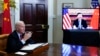 FILE - President Joe Biden meets virtually with Chinese President Xi Jinping from the Roosevelt Room of the White House in Washington, Nov. 15, 2021. 