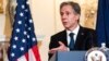 Держсекретар США Ентоні Блінкен, під час спільної прес-конференції з генсеком НАТо Єнсом Столтенбергом, 1 червня 2022 року, Вашингтон. (AP Photo/Жаклін Мартін)