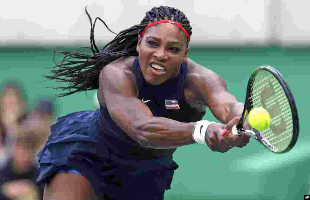Serena Williams wa Marekani katika mechi ya tennis.&nbsp;