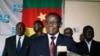 Maurice Kamto, a presidential candidate of Renaissance Movement (MRC), reacts as he holds a news conference at his headquarter in Yaounde, Cameroon, Oct. 8, 2018. 