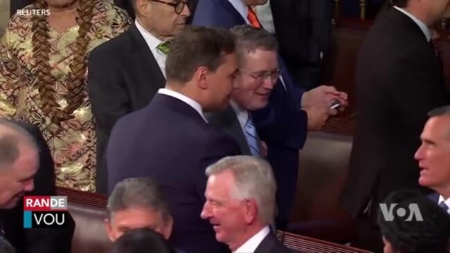 Mitt Romney Kwaze avek George Santos nan Kongrè a