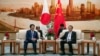 中国总理李克强在人民大会堂会晤日本首相安倍