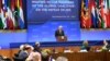 U.S. Secretary of State Rex Tillerson delivers opening remarks at the Meeting of the Ministers of the Global Coalition on the Defeat of ISIS at the U.S. Department of State in Washington, D.C., March 22, 2017.