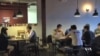 Customers at the GameHäus Café in Los Angeles.