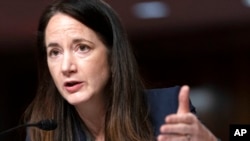 Директорка Національної розвідки США Авріл Гейнс під час слухань в Сенаті, травень 2022 року