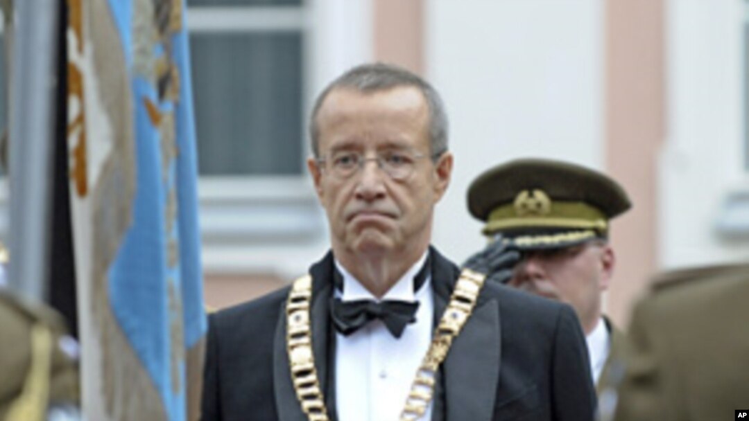 Estonian President Toomas Hendrik Ilves after being sworn in for his second term in Tallinn, Oct. 10, 2011