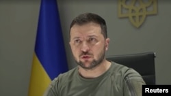 Відеокадр із звернення президента України Володимира Зеленського до Африканського Союзу, Reuters video.