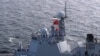 资料照：中国、俄罗斯和伊朗海军在印度洋举行联合军演。（2022年1月21日）