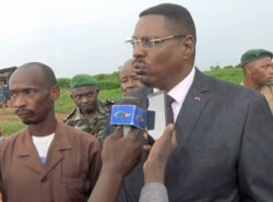 Lamido Issa Bi Amadou, C.A.R. minister delegate in charge of territorial administration, says that he is very happy that the rebel group freed both Cameroonian and Central African Republic hostages. (M. Kindzeka/VOA)