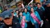 Taiwan President Tsai Ing-wen and the Democratic Progressive Party vice president candidate William Lai attend a campaign event in Taipei, Taiwan, Jan. 10, 2020. 