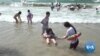 Israeli Volunteers Take Palestinians for Their First Beach Experience