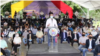 El presidente encargado de Venezuela Juan Guaidó habla un acto en Caracas, Venezuela. Septiembre, 7 2020.