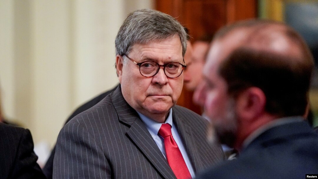 ARCHIVO - El fiscal general de EE.UU., William Barr llega a la Casa Blanca el 6 de febrero de 2020. Foto: REUTERS.