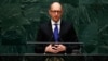 Прем’єр-міністр України Арсеній Яценюк виступає на засіданні Генасамблеї ООН у Нью-Йорку