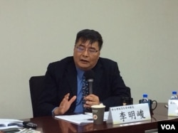 新台湾国策智库研发长李明峻（美国之音记者申华 拍摄）