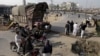 Supporters of a religious political party block a road to protest against the execution of Mumtaz Qadri, in Rawalpindi, Pakistan, Feb. 29, 2016.