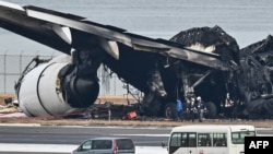 Avioni A350 në aeroportin Haneda (3 janar 2024)