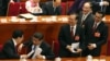 2013年3月5日，中国人大会议开幕式之后，习近平、李克强、王岐山和胡锦涛、温家宝。其中三人名列最近十位中国观察家心目中中国最有影响的五人榜。