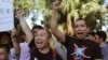 Vientnamese protesters chant anti-China slogans in Hanoi, Vietnam Thursday, June 19, 2014.