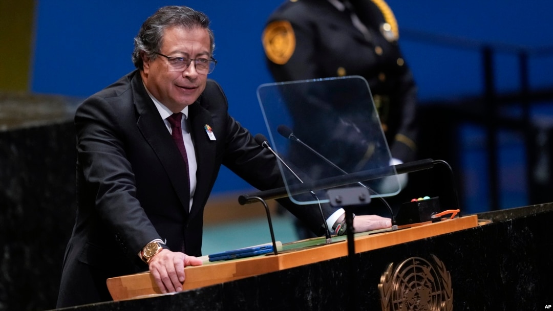 ARCHIVO - El presidente de Colombia, Gustavo Petro, en su intervención en la 79ma edición de la Asamblea General de Naciones Unidas en la sede de la ONU, el 24 de septiembre de 2024.