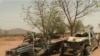 Remnants of Boko Haram vehicles destroyed by Cameroon army in Dec. 2018, in Amchide, Cameroon, Sept. 12, 2019. ( M. Kindzeka/VOA ) 