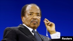 FILE - Cameroon President Paul Biya.