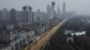 2020年1月27日中国湖北省武汉市区鸟瞰。
