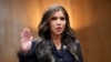 South Dakota Governor Kristi Noem, President-elect Donald Trump's nominee to be Secretary of Homeland Security, is sworn in for her confirmation hearing at the Capitol in Washington on Jan. 17, 2025.