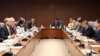 Assistant Secretary of State for East Asian and Pacific Affairs Daniel Russel, left, speaks as Assistant Secretary of Defense for Asian and Pacific Security Affairs David Shear, second from left, Director General of North American Affairs Bureau, Koji Tom