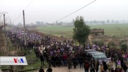 Efrînî di Xwepêşandaneke Girseyî de Êrîşên Tirkîyê Şermezar Kirin