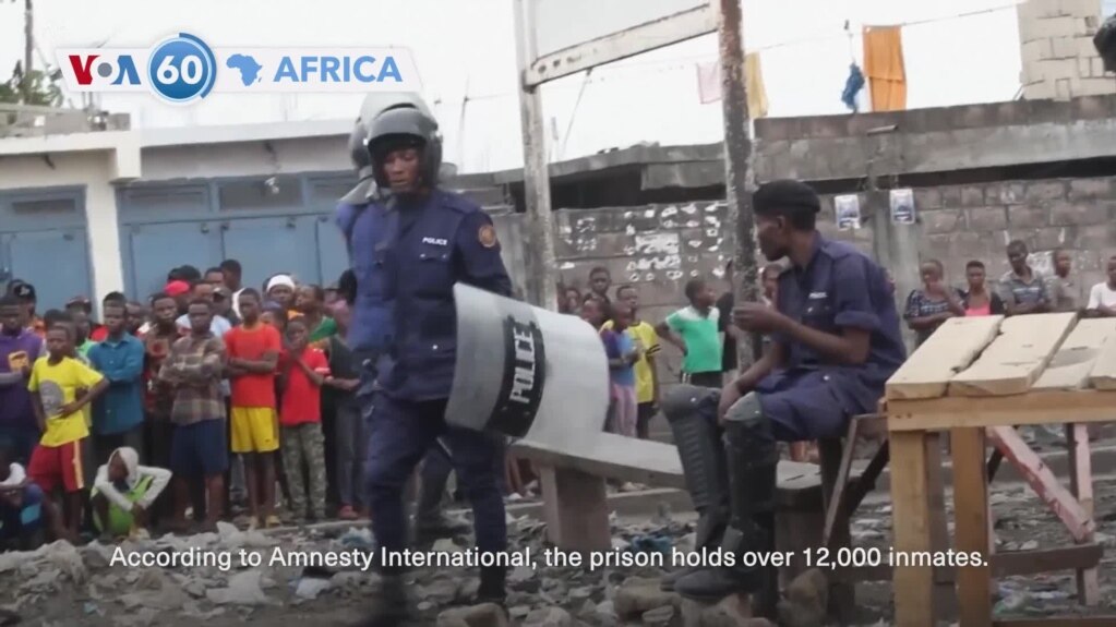 VOA60 Africa - DRC: At least 129 killed, 59 wounded during weekend prison break attempt