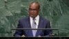 FILE - Burkina Faso Foreign Minister Alpha Barry addresses the U.N. General Assembly, Sept. 29, 2018, at U.N. headquarters. 