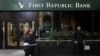 FILE - A security guard stands outside a First Republic Bank branch in San Francisco, California, April 28, 2023.