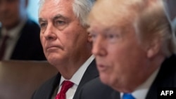 Держсекретар Рекс Тіллерсон з президентом Дональдом Трампом
