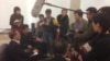 胡徳平在新书座谈会上接受釆访(陈有西律师微博图片)