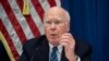 U.S. Senator Patrick Leahy of Vermont speaks at a press conference, Feb. 22, 2017. Leahy was among the members of Congress to object to aspects of President Donald Trump's budget.