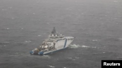 Офшорне патрульне судно Фінської прикордонної служби Turva охороняє місце, де виявлено пошкоджений газопровід Balticconnector у Фінській затоці.