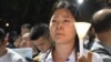參與六四燭光集會人士眼泛淚光 (美國之音湯惠芸拍攝)