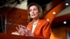 FILE - Speaker of the House Nancy Pelosi, D-Calif., speaks to reporters at the Capitol in Washington, Jan. 13, 2022. 