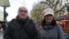 Ulrich Mueller, left, believes Schengen should continue, but controls on the EU border should be increased. (A. Tanzeem/VOA)
