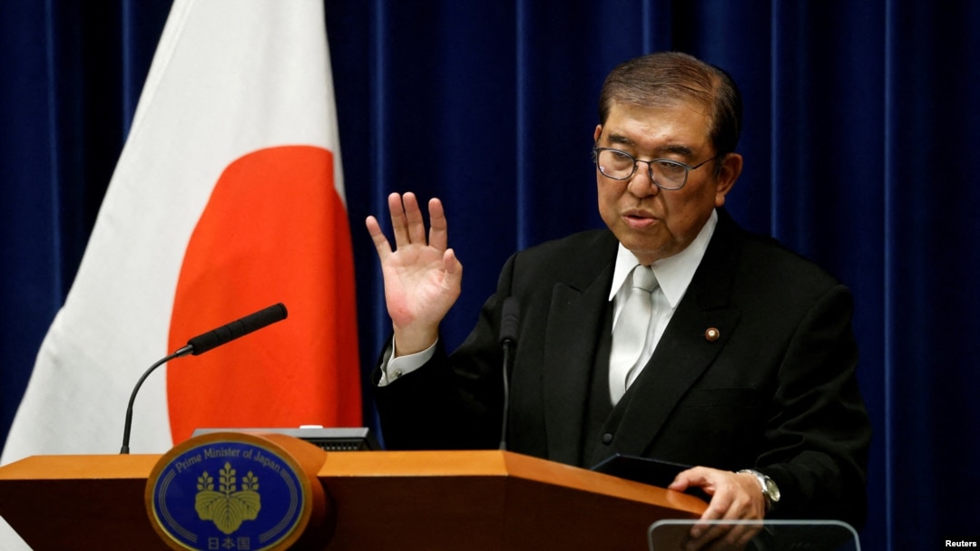 FILE - Shigeru Ishiba, Japan's prime minister, speaks during a news conference at the prime minister's official residence in Tokyo, Japan, on Nov. 11, 2024. 