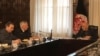 Afghan President Ashraf Ghani speaks with U.S. Defense Secretary Jim Mattis in Kabul, Afghanistan, March 13, 2018.